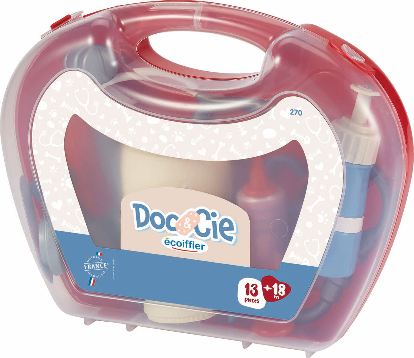 Ecoiffier Doc & Cie 270 - Lægekuffert Til Børn - 13 Dele