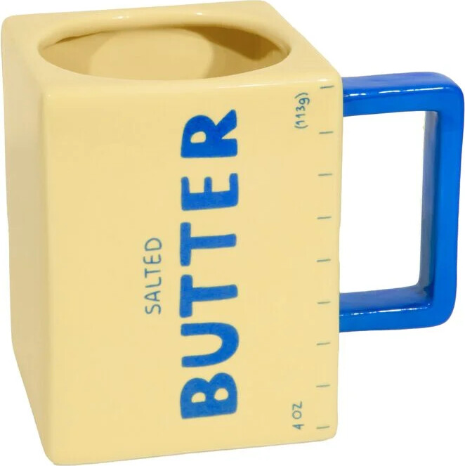 Doiy - Krus - Butter - Bright Yellow With A Blue Handle