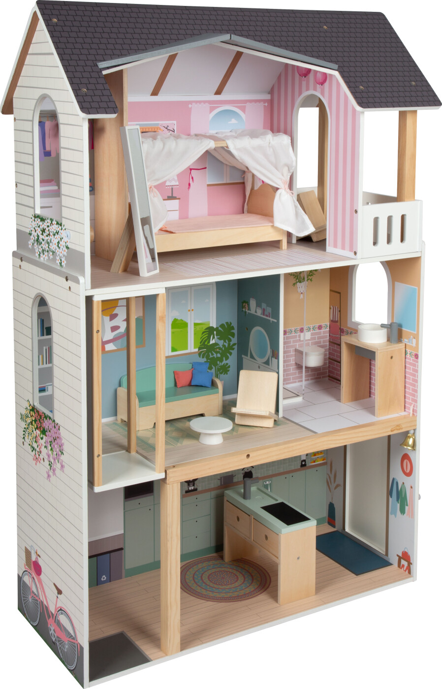 Small Foot - Dukkehus - Drømmevilla Xl Med Møbler - Træ