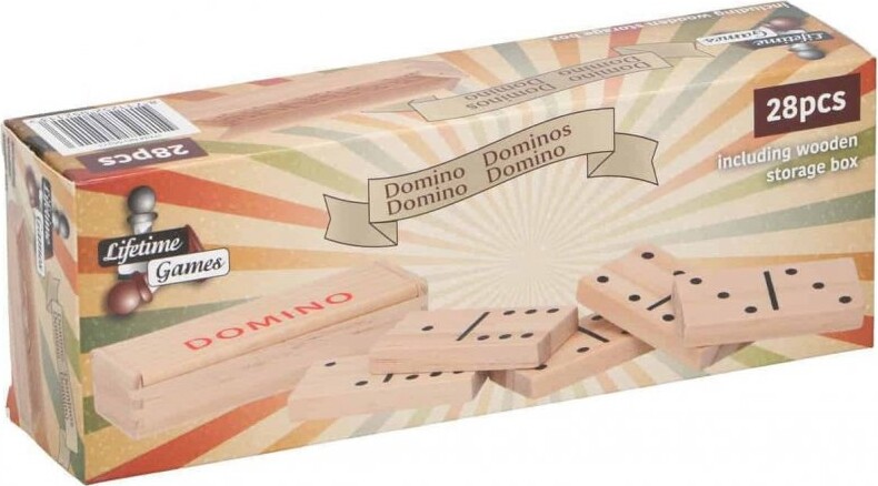 Domino Spil Til Børn - Træ - 28 Brikker Se tilbud køb på