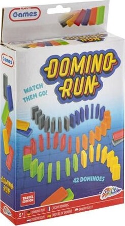 Domino Brikker - Domino Run - Rejse Udgave - 42 Brikker - Grafix
