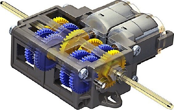 Tamiya 70168 - Double Gear Box Left/right Independent 4-speed