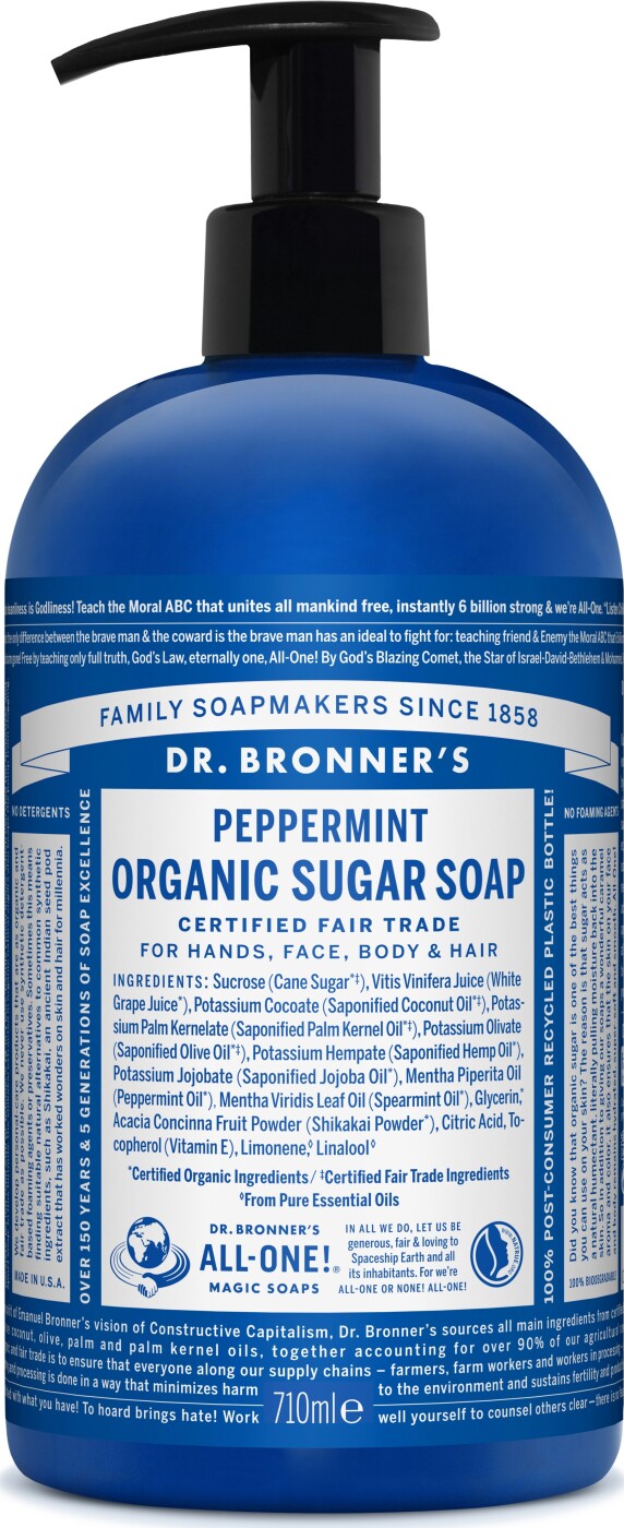 Dr. Bronner's - Organic Sugar Soap - Peppermint 710 Ml