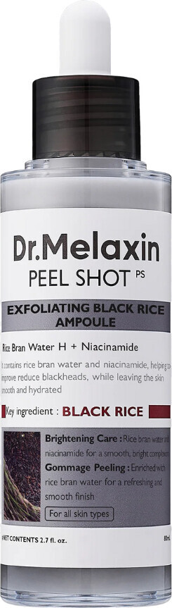 Dr. Melaxin - Peel Shot Exfoliating Ampoule - Black Rice - 80 Ml