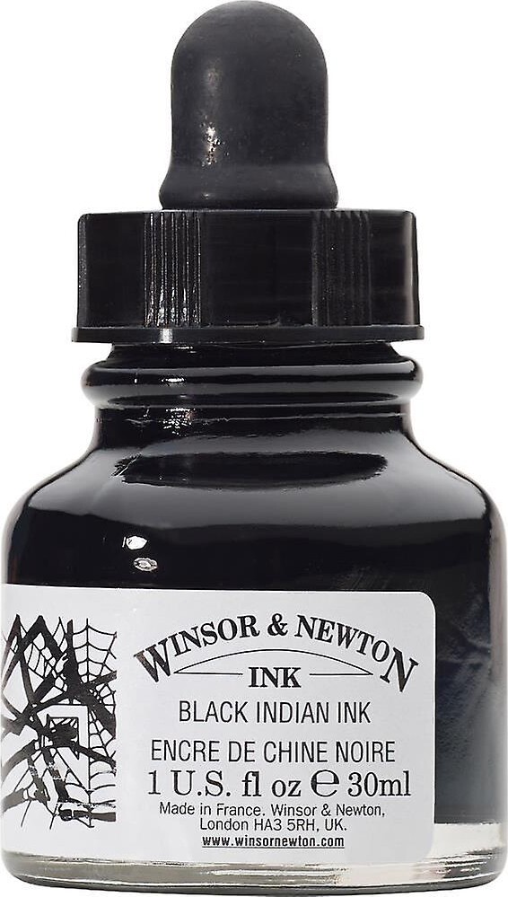 Winsor & Newton - Ink - Blæk Sort 30 Ml | Se tilbud og køb på