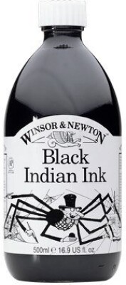 Billede af Winsor & Newton - Indian Ink - Blæk - Sort 500 Ml