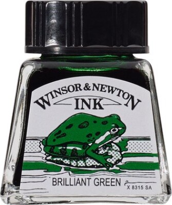 Winsor & Newton - Tegne Blæk - 14 Ml - Brilliant Grøn