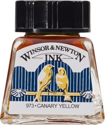 Winsor & Newton - Tegne Blæk - 14 Ml - Canary Gul