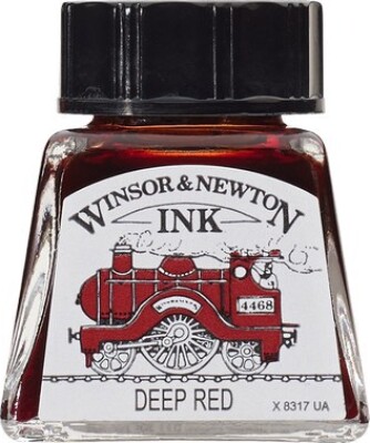 Winsor & Newton - Tegne Blæk - 14 Ml - Dyb Rød