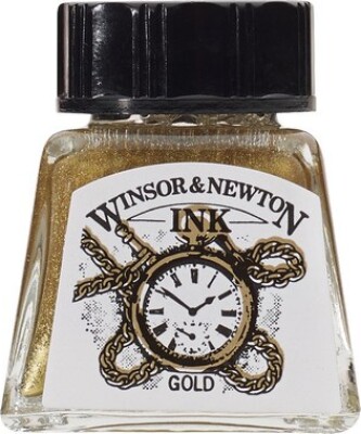 Winsor & Newton - Tegne Blæk - 14 Ml - Guld