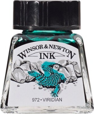 Winsor & Newton - Tegne Blæk - 14 Ml - Viridian Grøn