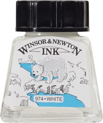 Winsor & Newton - Tegne Blæk - 14 Ml - Hvid