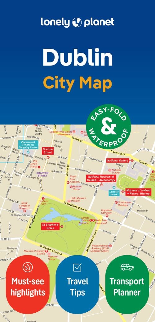 Dublin City Map - Lonely Planet - English Book