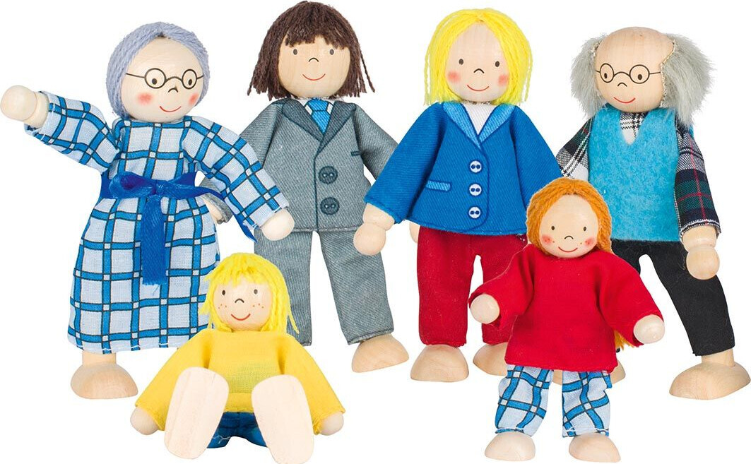 Goki - City Familie - Dukker Til Dukkehus - Træ
