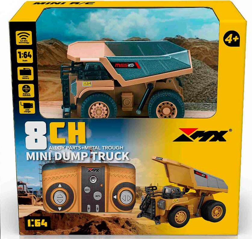 Dump Truck R/c 1:64 2,4ghz 3,7v Li-ion, 8 Channels - Z6750a-2 - Mx