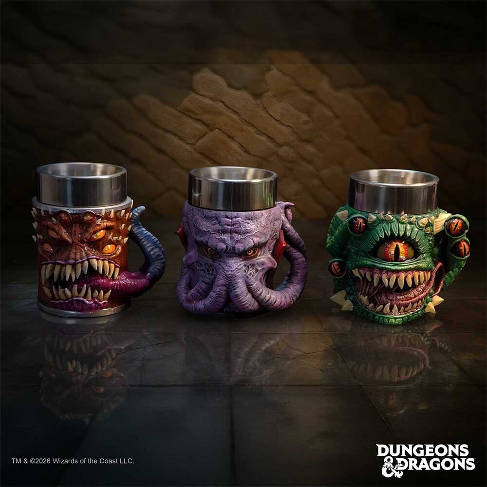 Dungeons & Dragons Mini Monster Tiny Tankards (set Of 3)