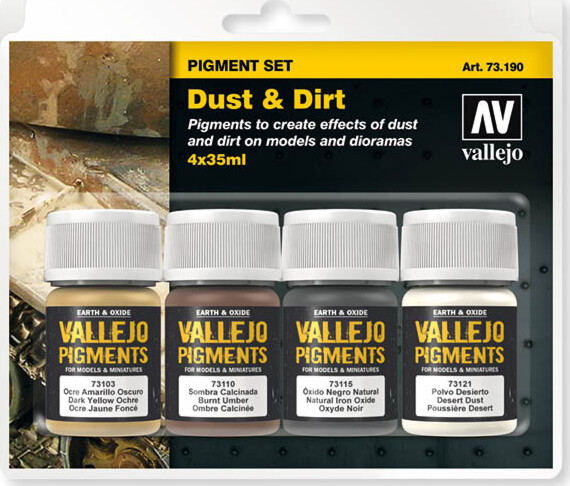 Vallejo - Dust Og Dirt Pigment Set 4x35 Ml - 73190