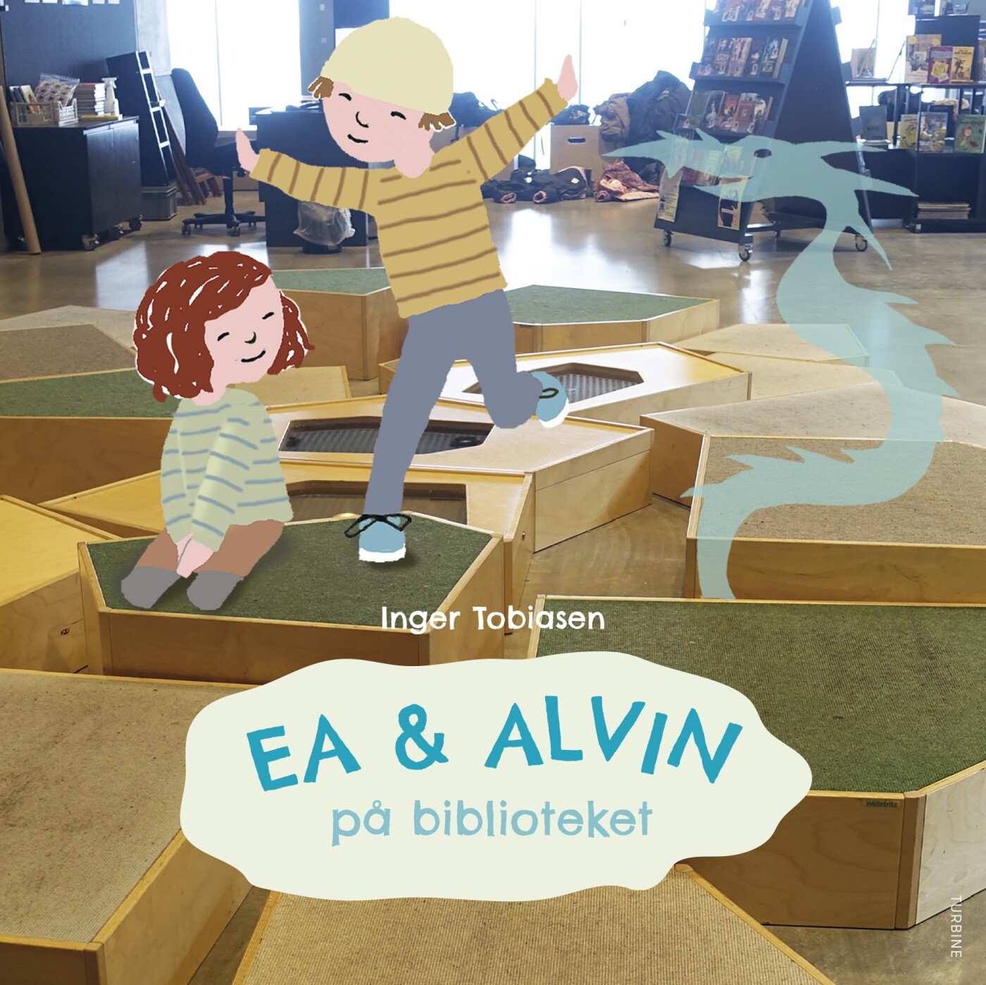 Billede af Ea Og Alvin På Biblioteket - Inger Tobiasen - Bog