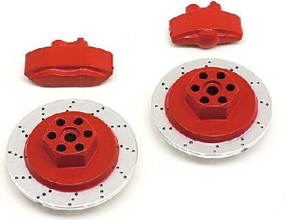 E10 Brake Disc & Caliper Set (red) - Hp33450 - Hpi Racing