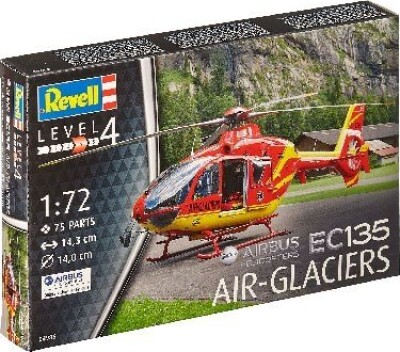 Revell EC135 Air-Glaciers, Model af helikopter, Monteringssæt, 1:72, EC135, Ethvert køn, Plast