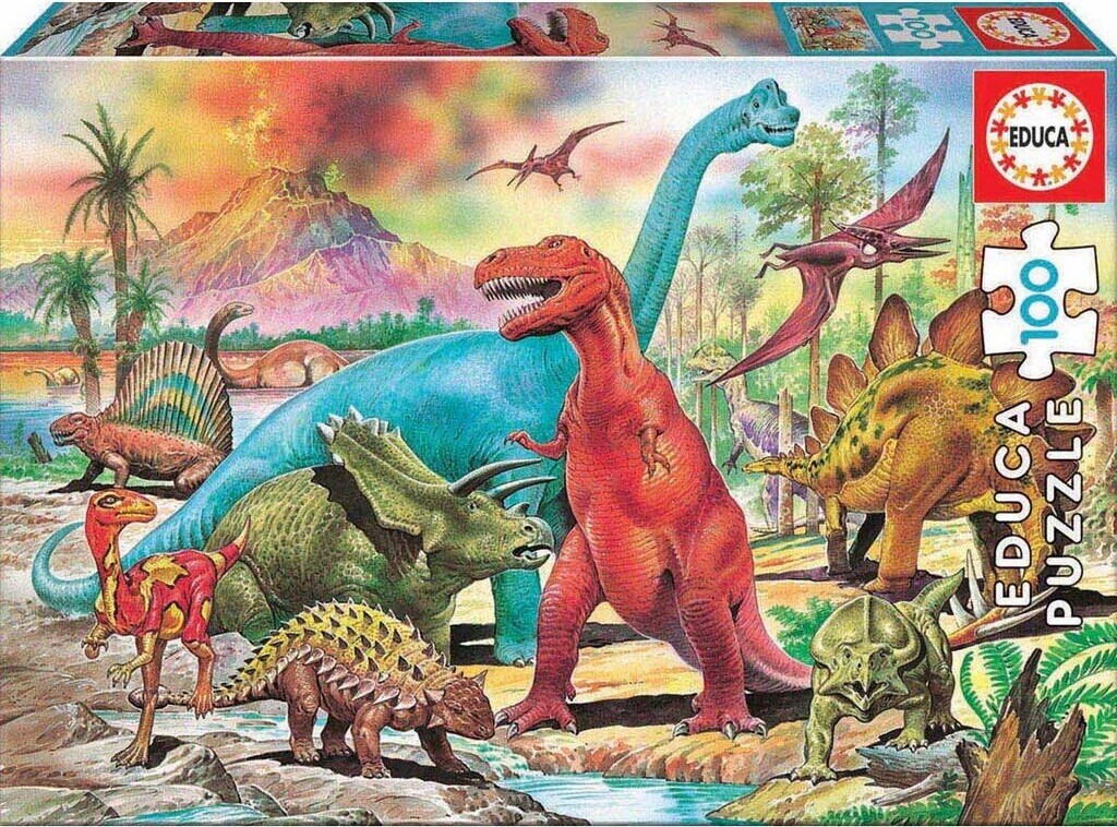 Educa - 100 Brikker, Dinosaur