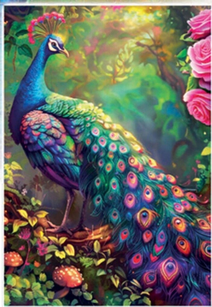 Educa - 1000 Brikker, Påfuglehave