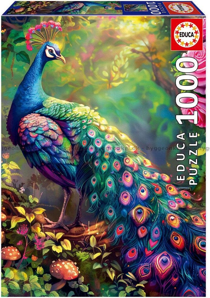 Educa - Påfuglehave Puslespil - 1000 Brikker