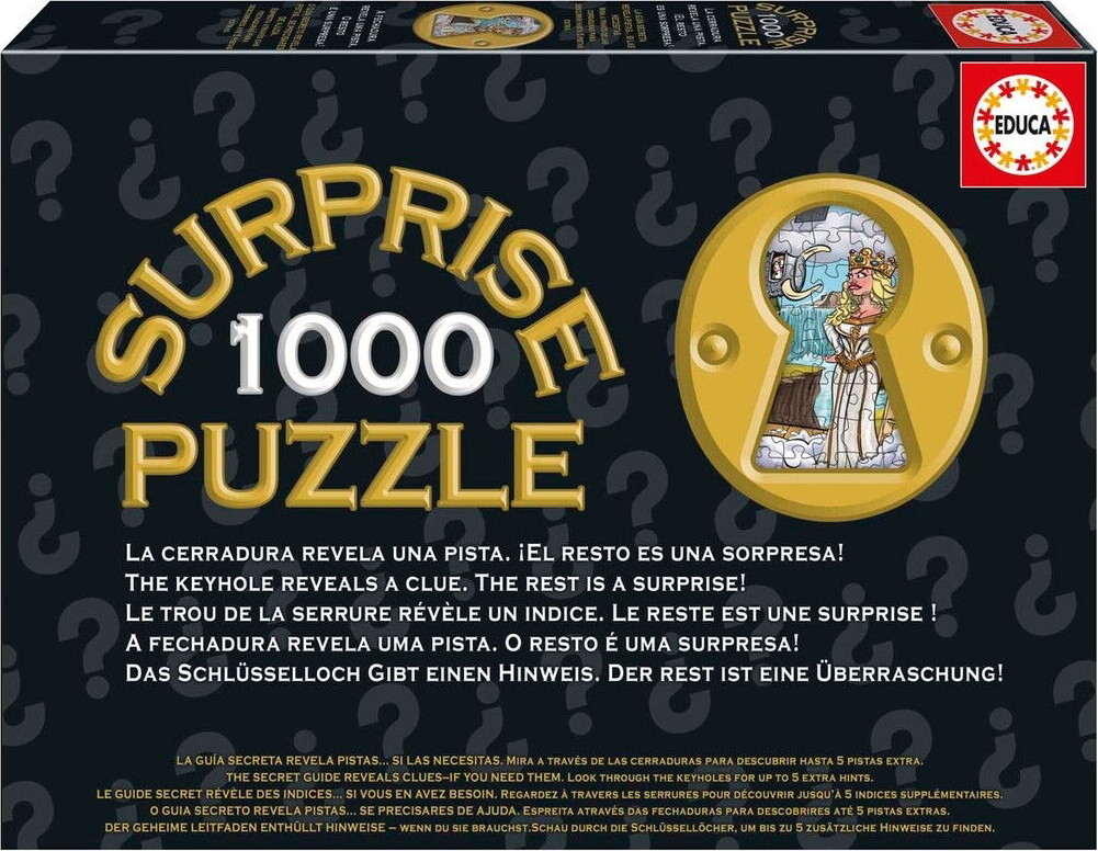 Educa - Surprise Puzzle 1000 - Knights Round The Table Puslespil