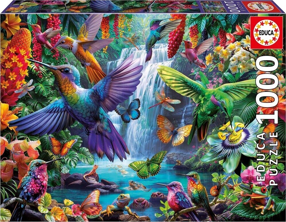 Educa - Tropical Hummingbirds Puzzle - 1000 - Fugle Puslespil