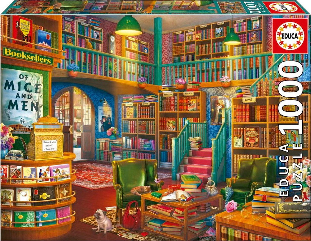 Educa - Wonderful Bookshop Puzzle - 1000 Brikker - Puslespil