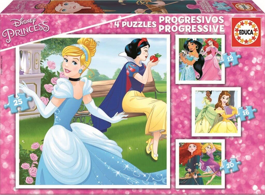 Educa -12-16-20-25 Brikker- Prinsesser