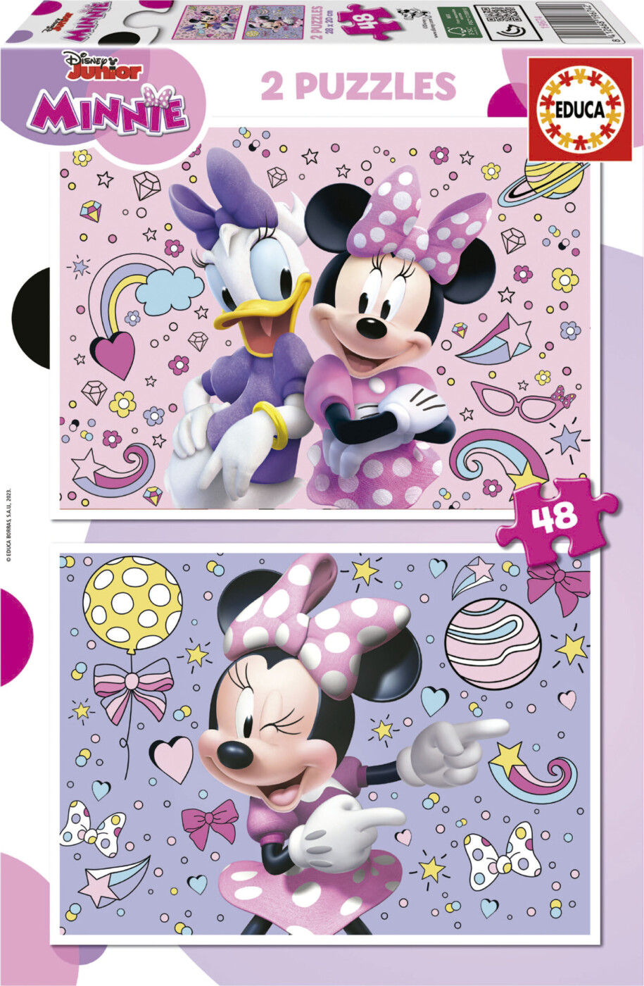 Educa - Disney Junior Minnie 2 Puzzles - 2x48 Brikker - Puslespil
