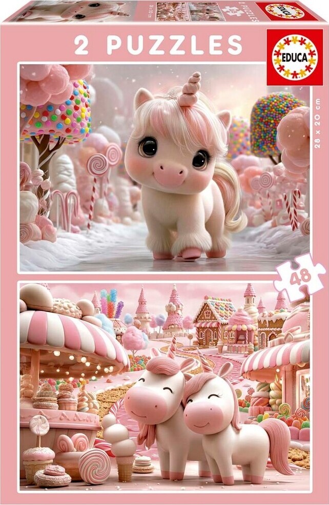 Educa - 2 X 48 Sweet Unicorns