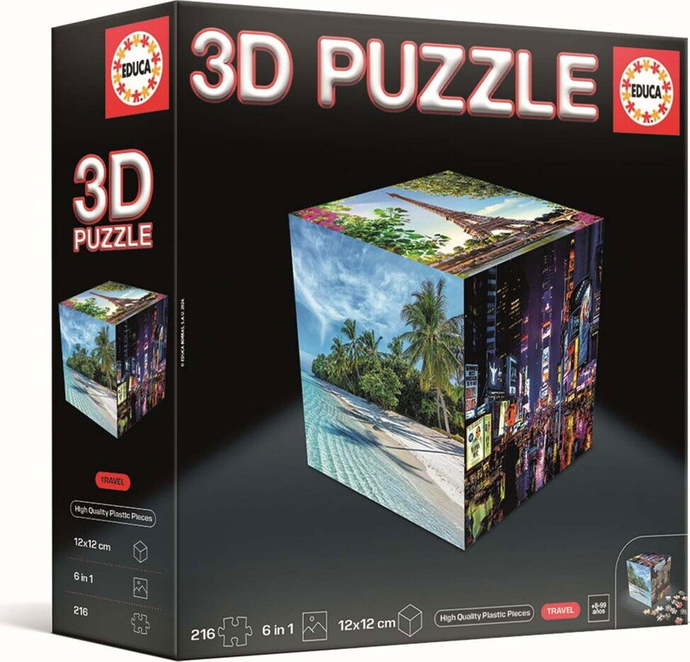 Educa - Cube Rejse 3d Puzzle - 216 Brikker