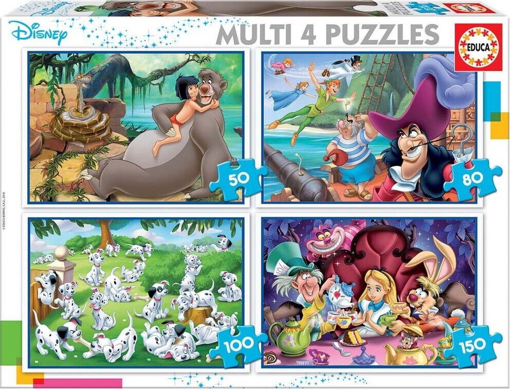 Educa - 50-80-100-150 Brikker, Disney-klassikere
