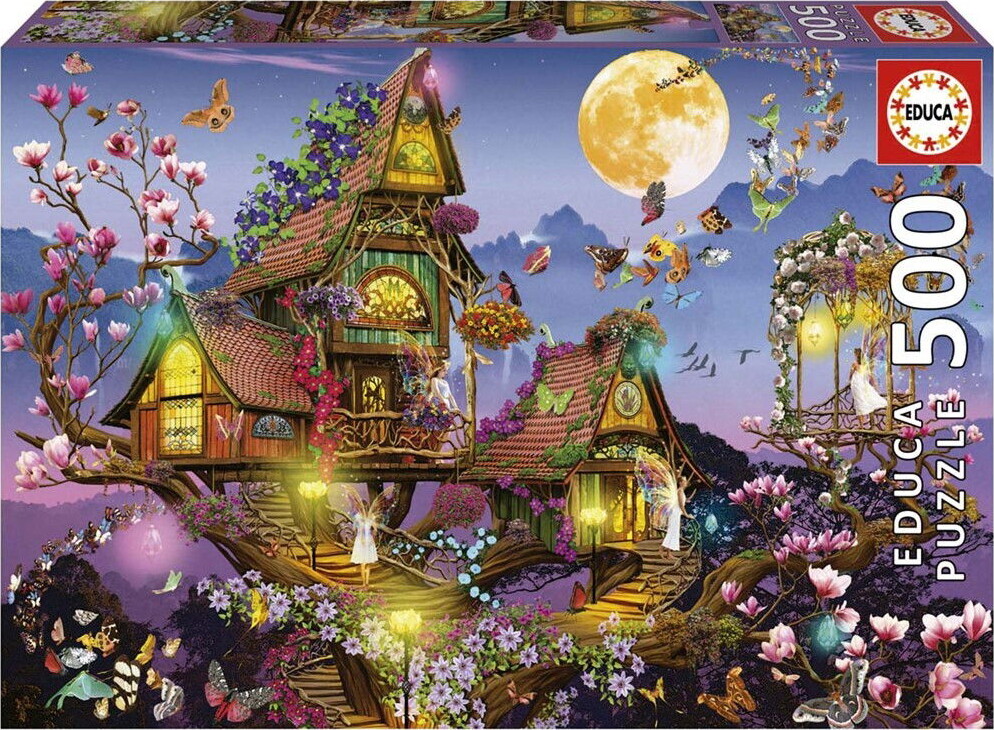 Educa - Fairy House Puzzle - 500 Brikker - Puslespil
