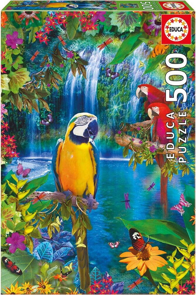 Educa - Bird Tropical Land Puzzle - 500 Brikker - Puslespil Med Dyr