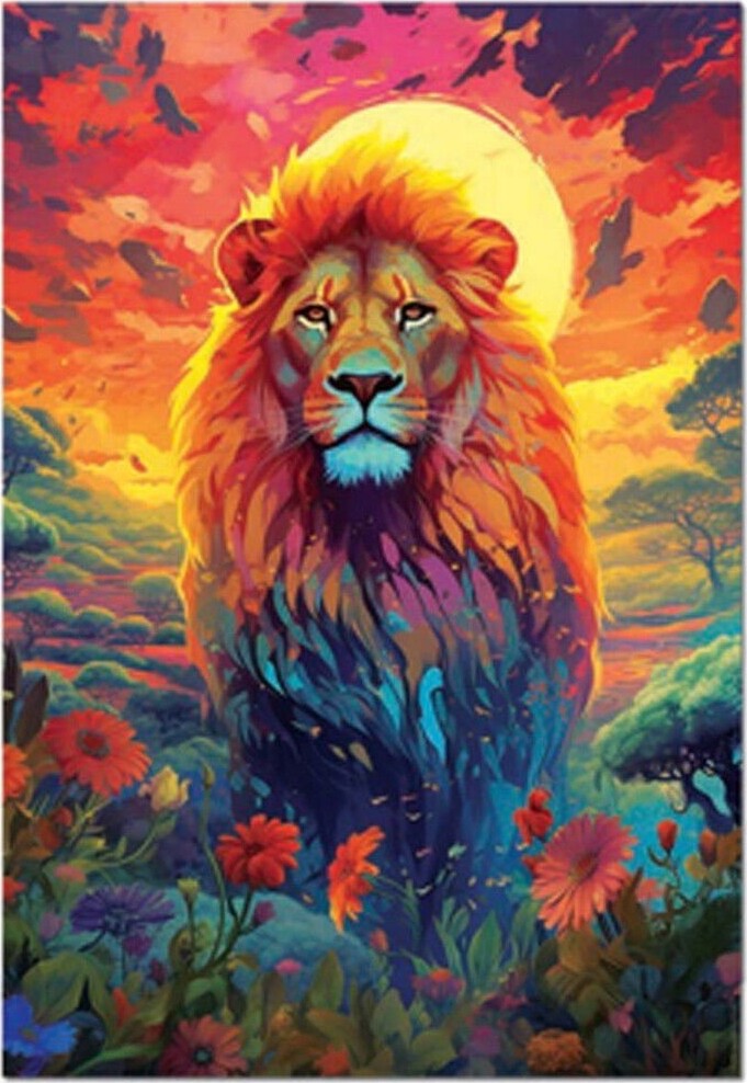 Educa - Majestætisk Løveblik Puslespil - 500 Brikker