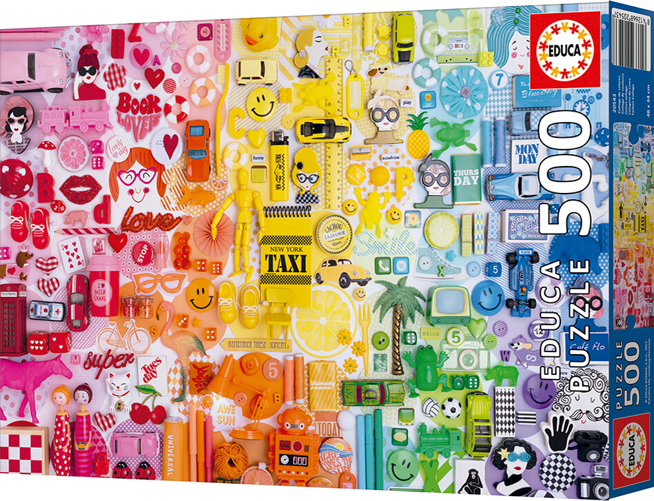 Educa - Colorful Collage Puzzle - 500 Brikker - Puslespil