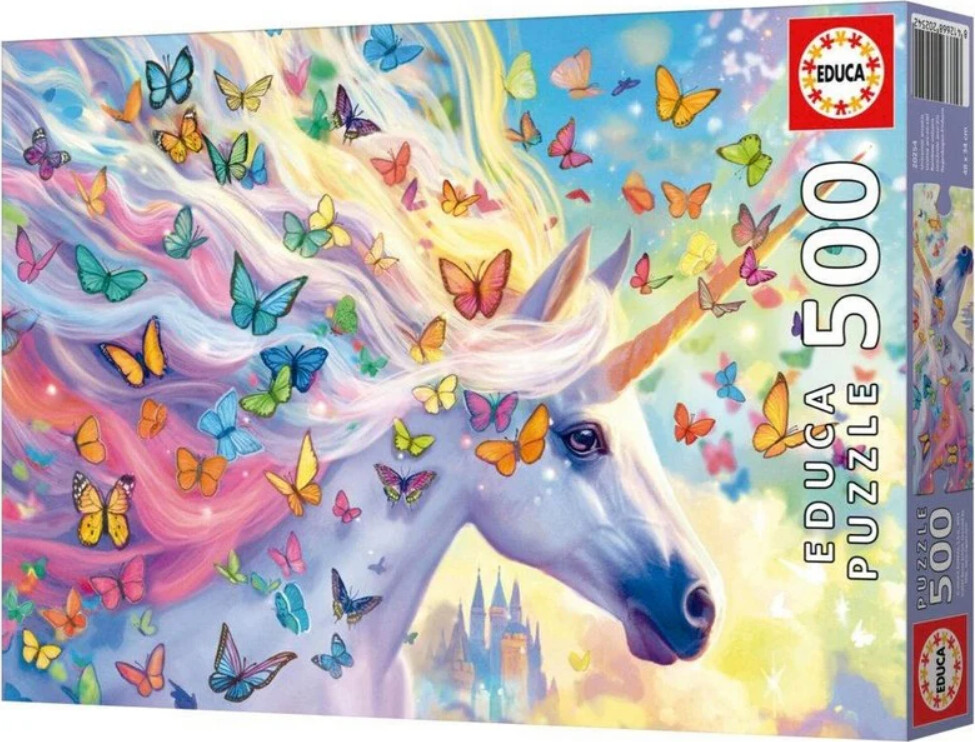 Educa puslespil - Rainbow Unicorn, 500 brikker
