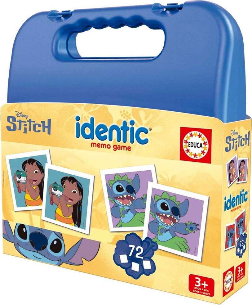Educa - Disney Stitch Identic Memo Game - Huskespil Kuffert