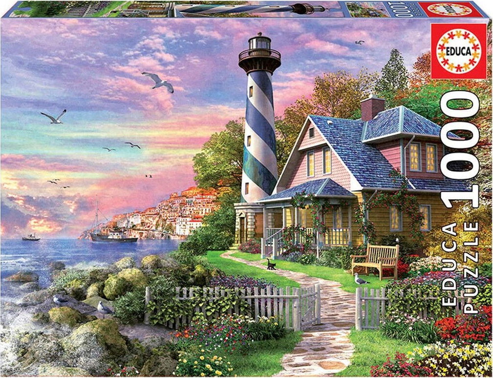 Educa - Puslespil Med 1000 Brikker - Fyrtårn Ved Rock Bay