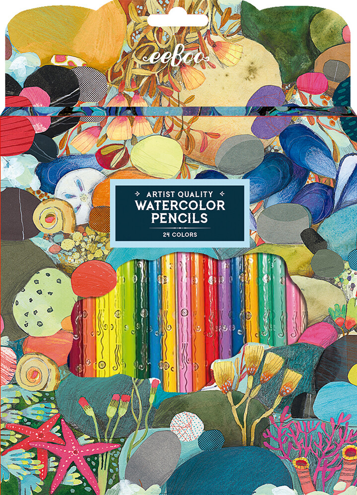 Akvarel Farveblyanter - Tidevandsbassin - 24 Farver - Eeboo