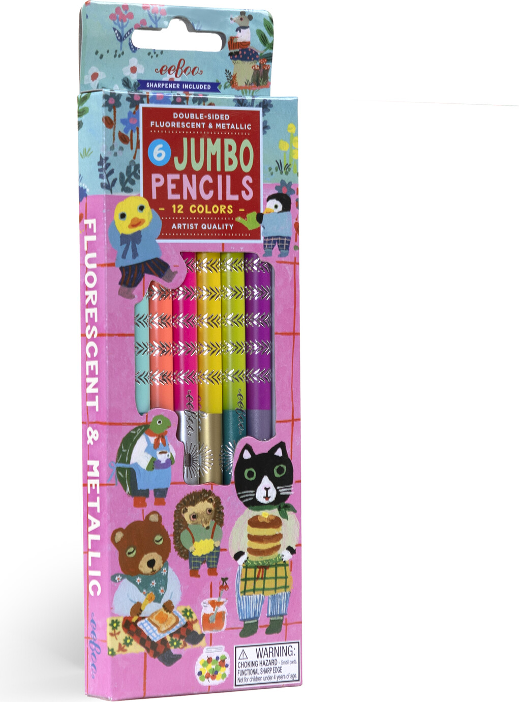 Tykke Farveblyanter - Dobbeltsidet - Sød Fejring - 6 Stk - Eeboo