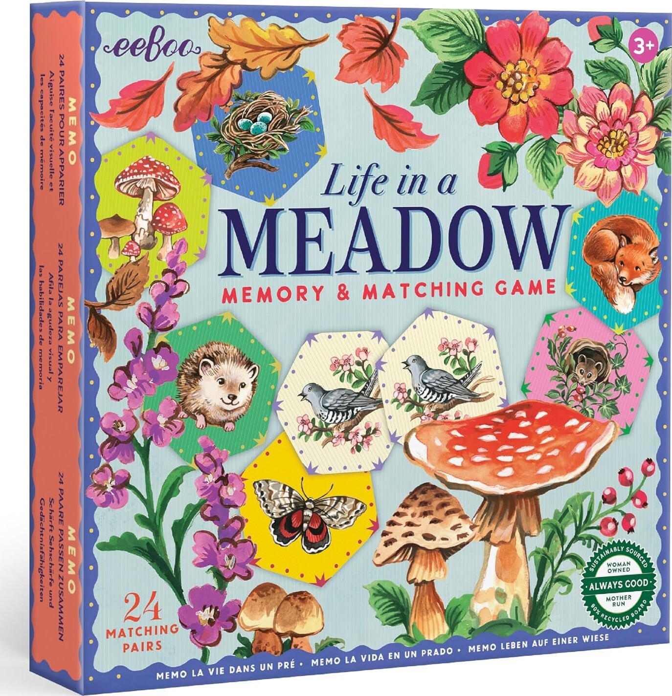 Eeboo - Life In A Meadow - Memory & Matching Game - Huskespil