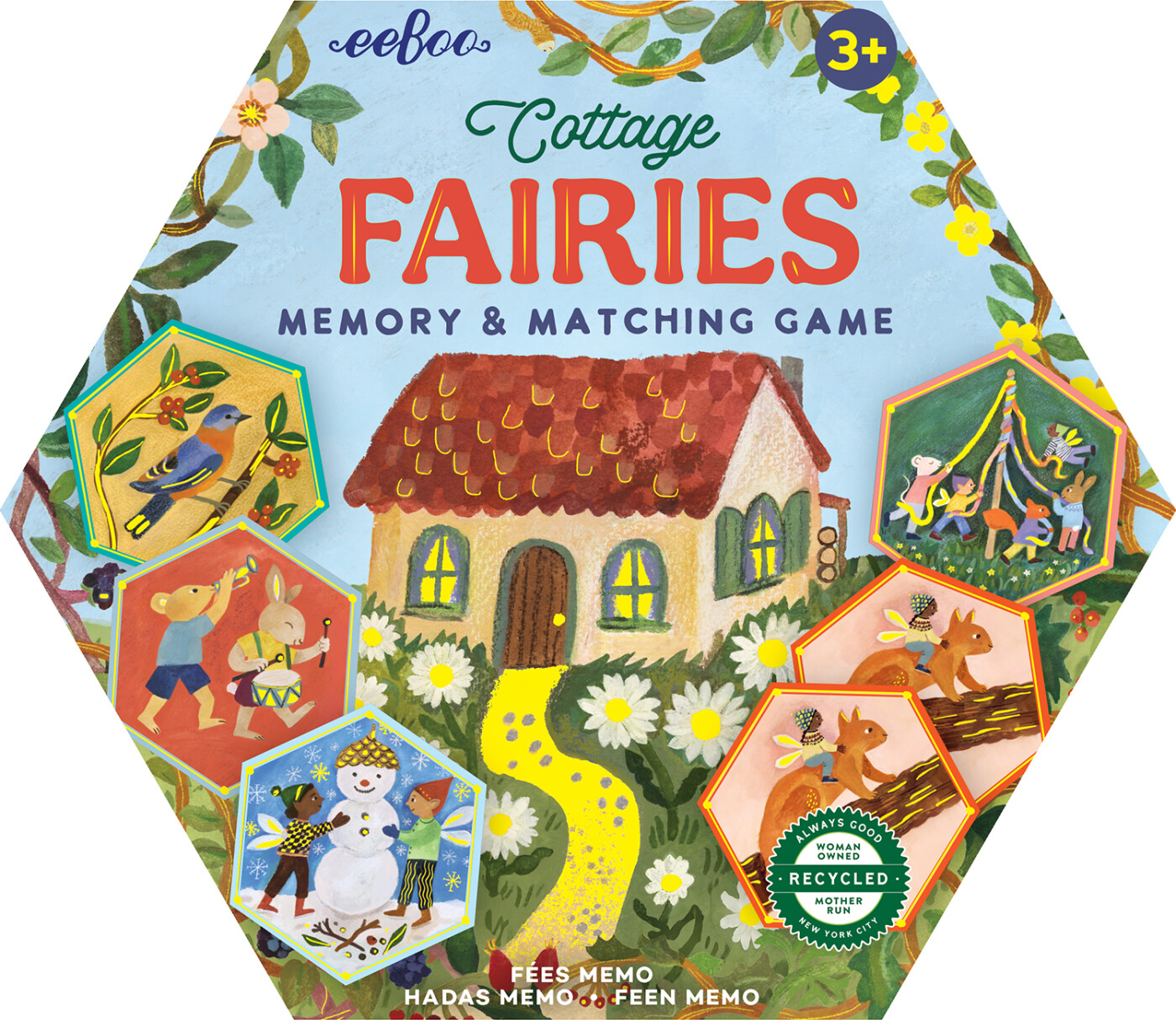 Eeboo - Memory Vendespil - Skovfeer - 40 Kort