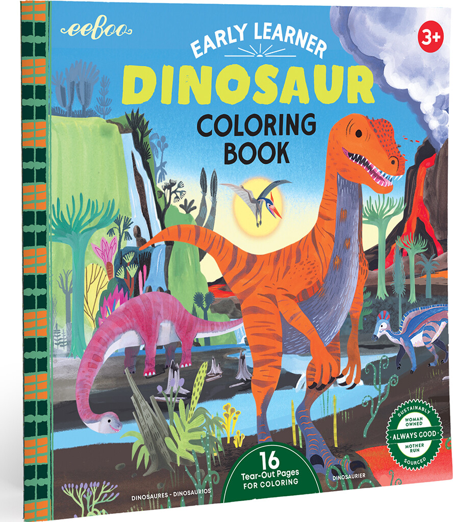 Eeboo - Malebog - Dinosaurer - Kvadratisk 32 Sider