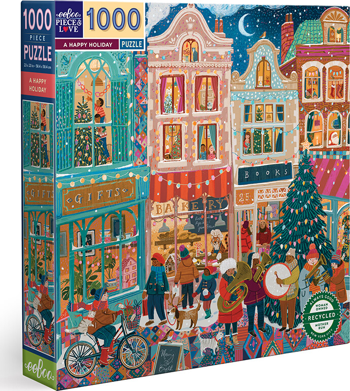 Eeboo - Puslespil 1000 Brikker - A Happy Holiday