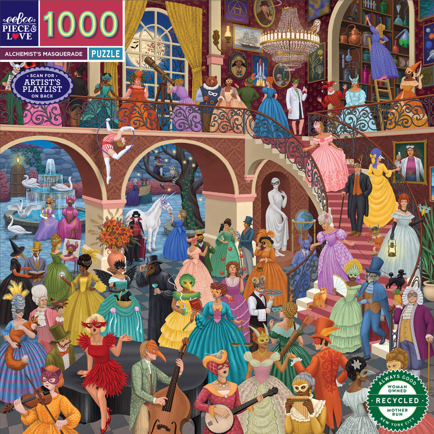 Eeboo Puslespil - 1000 Brikker - Alchemist's Masquerade