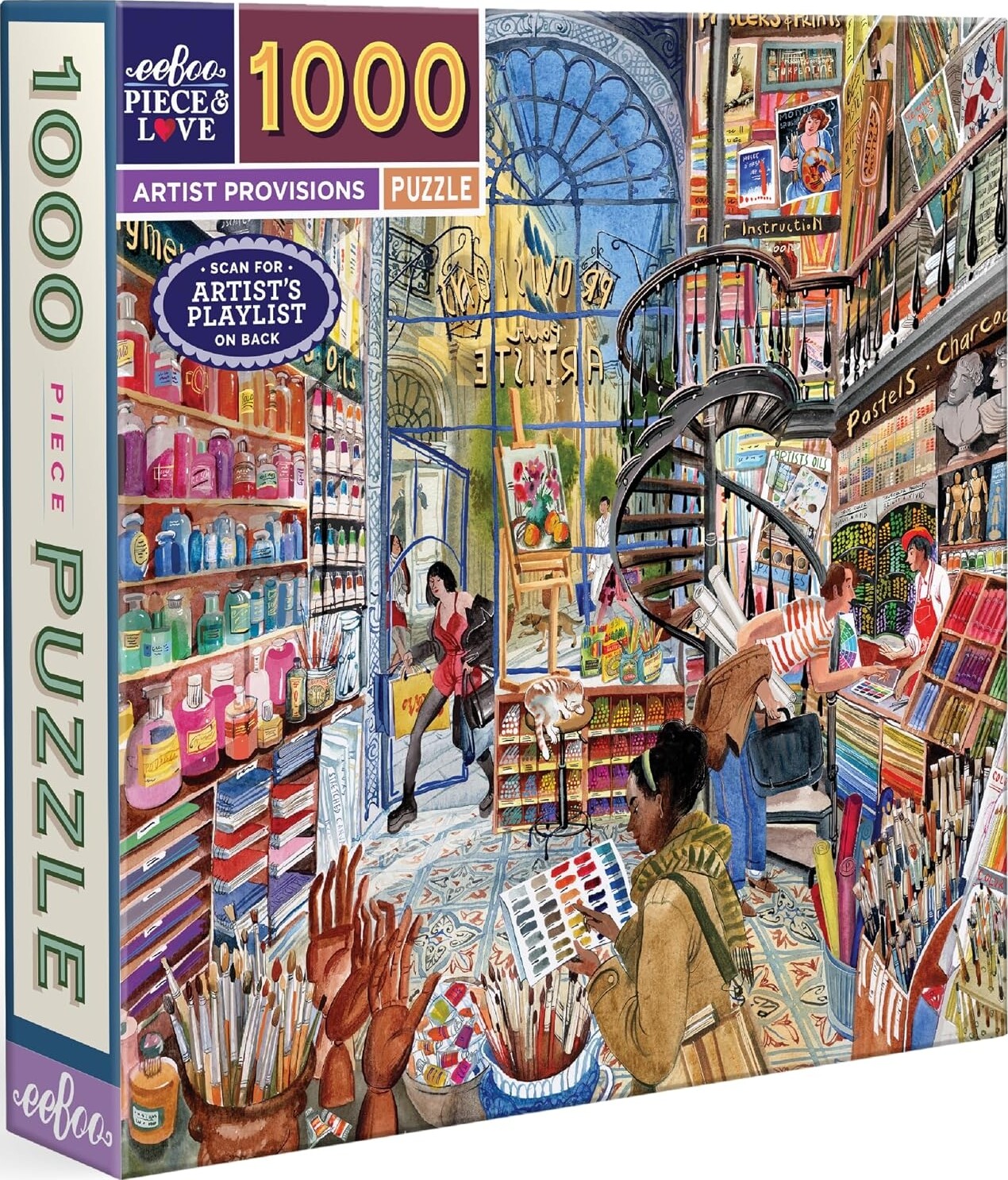 Eeboo Puslespil - Artist Provisions - 1000 Brikker